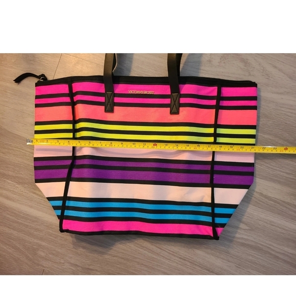 *NWT* Victoria's Secret Multicolor Striped Tote Bag - Picture 5 of 6